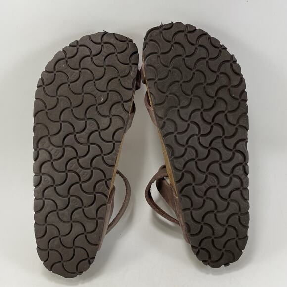 Birkenstock Yara Ankle Strap Sandals Womens Size 39 US 8-8.5 Oiled Leather Brown - Picture 7 of 10